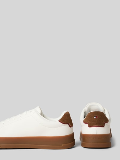 Tommy Hilfiger Low Top Sneaker aus echtem Leder Modell 'TH COURT' Weiss 2
