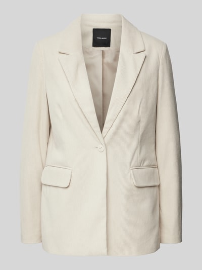 Vero Moda Loose fit lange blazer gemaakt van corduroy, model 'NORA' Beige - 2