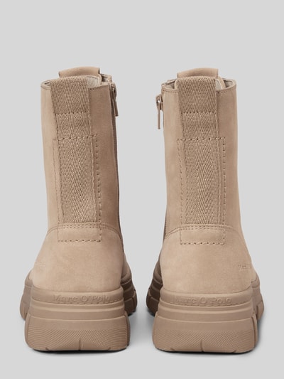 Marc O'Polo Boots van runder suède met profielzool model 'Josy 2' Taupe - 3