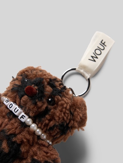 WOUF Charm mit Logo-Applikation Modell 'Simona' Dunkelbraun 2
