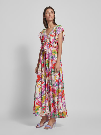 YAS Długa sukienka z wiskozy model ‘Briella’ Różowawy 1