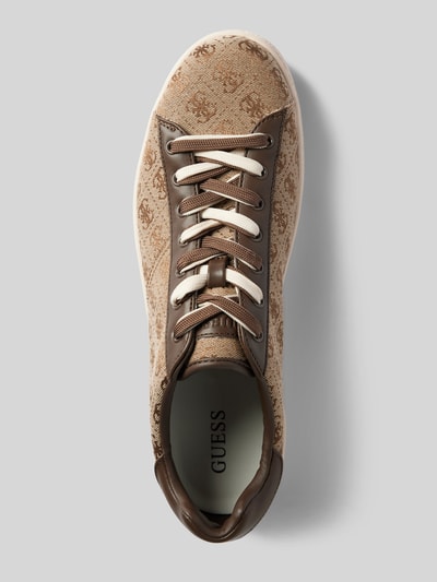 Guess Sneakers met all-over labelmotief, model 'NOLA' Beige - 4