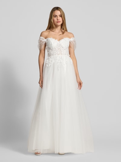 LUXUAR FASHION Brautkleid mit Herz-Ausschnitt Offwhite 4