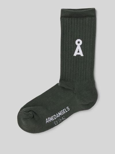 Armedangels Socken mit Logo-Detail Modell 'SAAMUS' Dunkelgrau 1