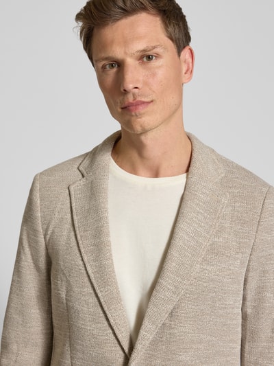 camel active Regular Fit 2-Knopf-Sakko mit Reverskragen Beige 3