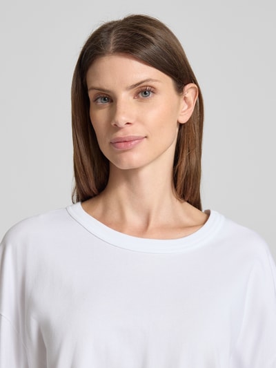 American Vintage Oversized Longsleeeve mit Rundhalsausschnitt Modell 'FIZVALLEY' Weiss 3