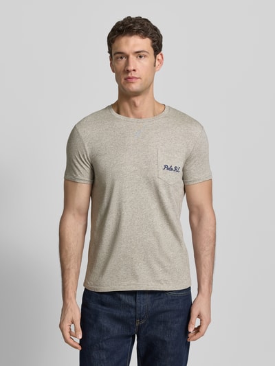 Polo Ralph Lauren Regular Fit T-Shirt aus reiner Baumwolle Hellgrau Melange 4
