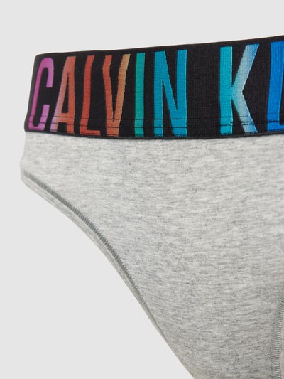 Calvin Klein Underwear String in melierter  Optik Hellgrau 2