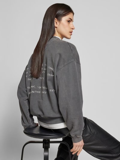 Anine Bing Oversized Sweatshirt aus Baumwolle Black 3