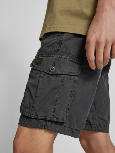 Superdry Regular Fit Cargoshorts mit Gürtelschlaufen Modell 'Parachute' Anthrazit 3