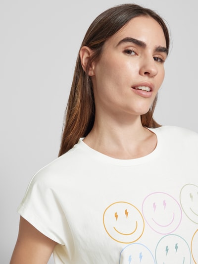 Vero Moda T-Shirt mit Motiv-Print Weiss 3