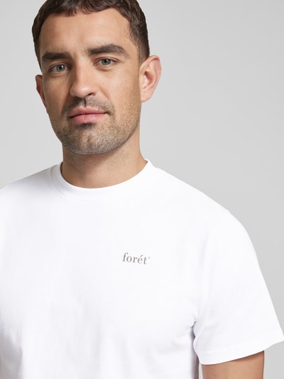 Forét T-Shirt mit Label-Print Modell 'STILL' Weiss 3