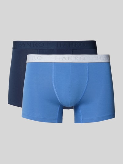 Hanro Boxershort met elastische logo in band in een set van 2 stuks Marineblauw - 1