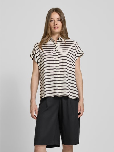 Jake*s Casual Bluzka o kroju regular fit z wzorem w paski Granatowy 4