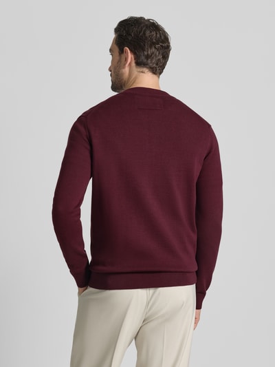 Armedangels Regular Fit Strickjacke aus reiner Bio-Baumwolle Modell 'AGAAMON' Bordeaux 5