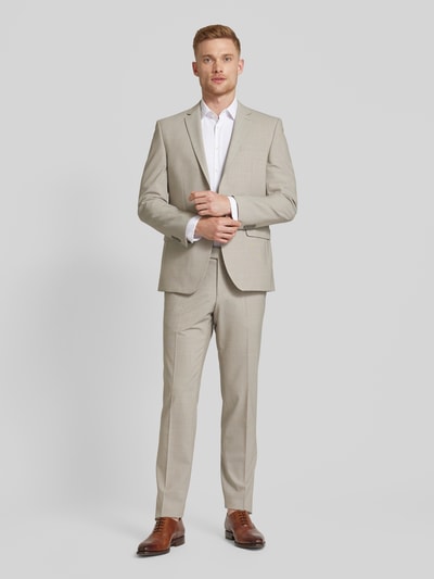 HECHTER PARIS Slim Fit Sakko mit Brustleistentasche Beige 1