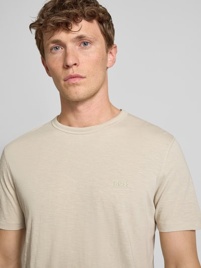 BOSS Orange Regular Fit T-Shirt aus reiner Baumwolle Modell 'TEGOOD' Beige 3