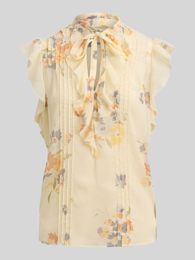Lauren Ralph Lauren Regular Fit Bluse mit Rüschenkragen Sand 2