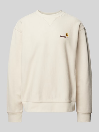 Carhartt Work In Progress Sweatshirt mit gerippten Abschlüssen Offwhite 2