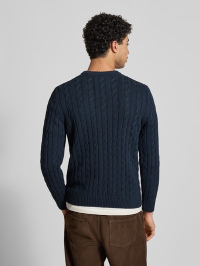 Superdry Slim Fit Pullover in Strick-Optik Marine 5
