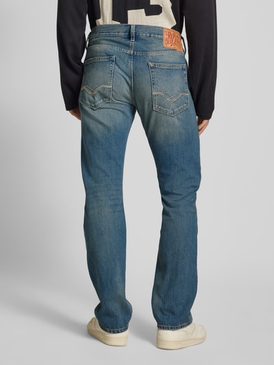 Replay Straight Fit Jeans im Destroyed-Look Modell 'DERRYCK' Jeansblau 5