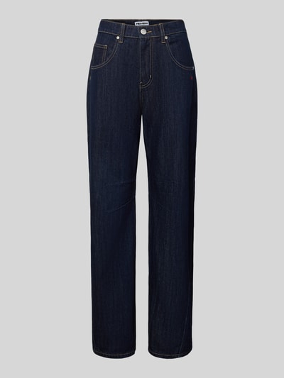 Review Jeansy o kroju relaxed fit z wpuszczanymi kieszeniami Ciemnoniebieski 2