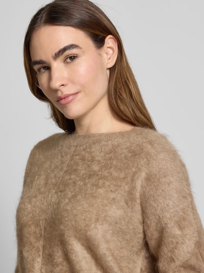 Hemisphere Regular fit pullover van puur kasjmier in gebreide look Beige - 3