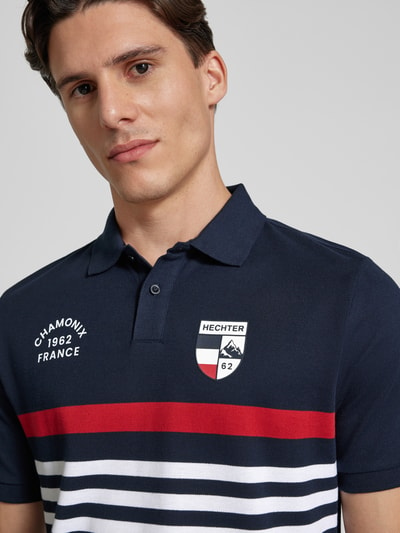 HECHTER PARIS Poloshirt mit Label-Stitching Marine 3