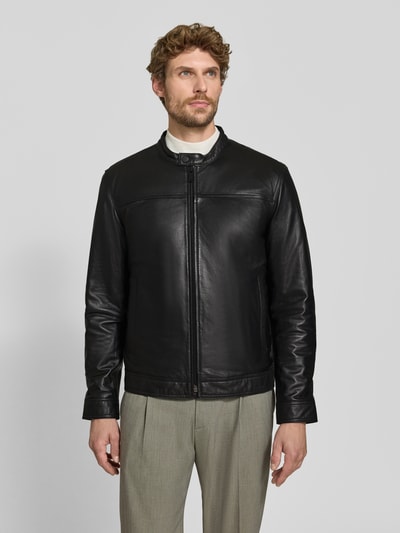 Strellson Regular Fit Jacke aus echtem Lammleder Modell 'JACE' Black 4