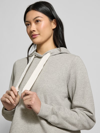 Marc O'Polo Relaxed Fit Hoodie aus reiner Baumwolle mit gepeachter Oberfläche Hellgrau Melange 3