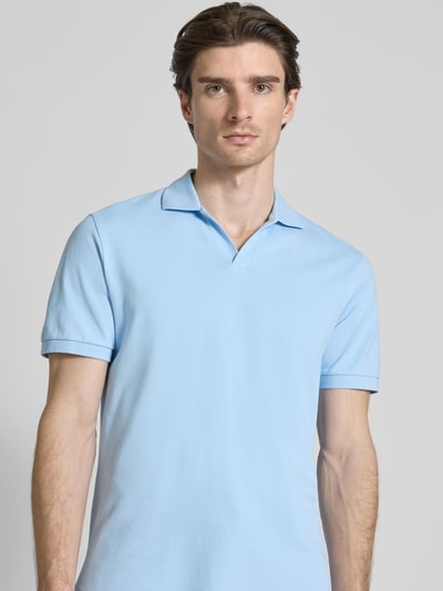 MC2 Saint Barth Regular Fit Poloshirt mit V-Ausschnitt Modell 'CHARLES' Hellblau 3