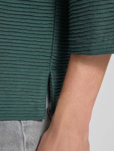 s.Oliver RED LABEL Relaxed fit sweatshirt met structuurmotief Donkergroen - 3