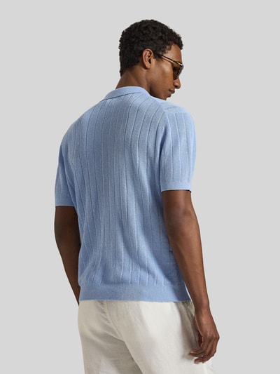 Polo Ralph Lauren Relaxed Fit Poloshirt aus reinem Leinen Hellblau 5