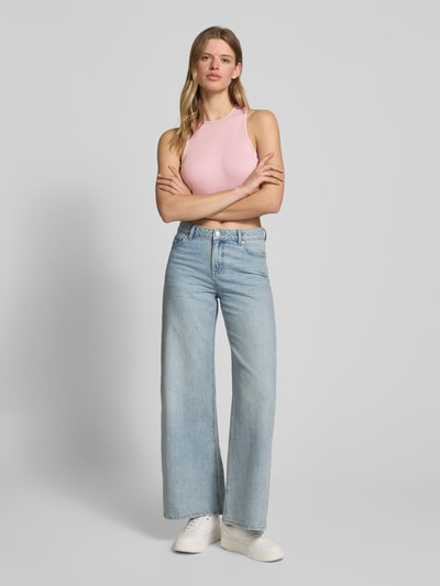 Dickies Top z efektem prążkowania model ‘PLENTYWOOD’ Różowy 1