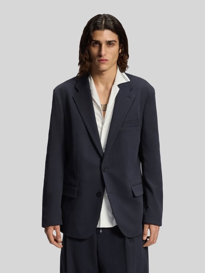 HUGO Slim Fit Sakko aus Baumwoll-Mix Marine 4