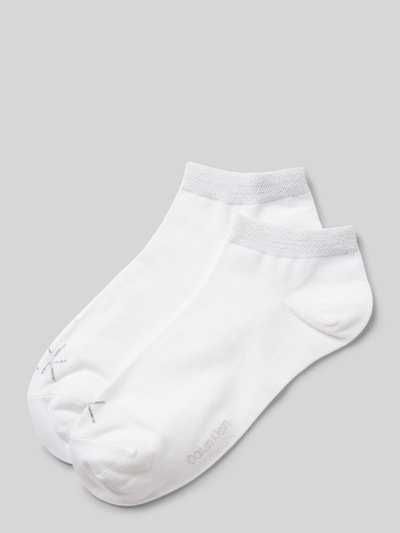 CK Calvin Klein Sneakersocken mit Label-Detail im 2er-Pack Weiss 1