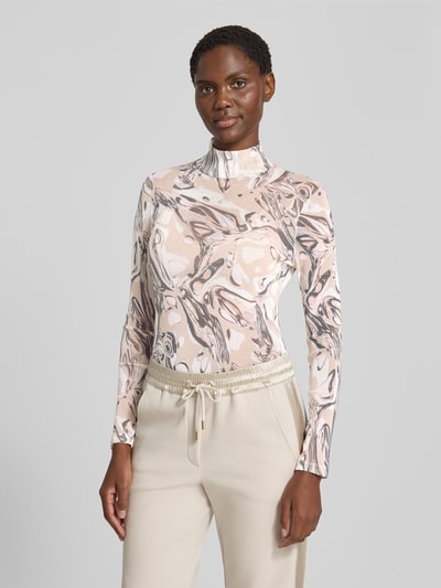 Marc Cain Slim Fit Longsleeve im semitransparentem Design Offwhite 4