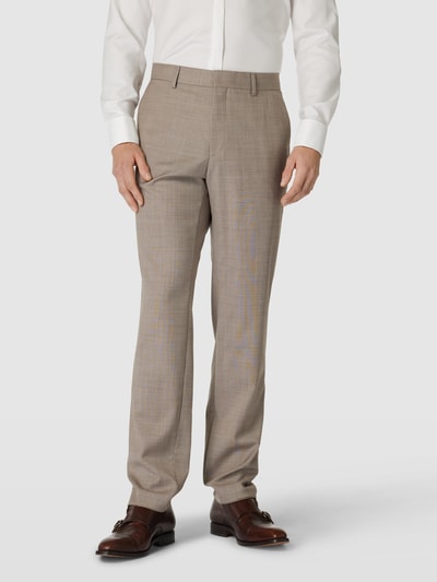 BOSS Pantalon met geweven motief, model 'Lenon' Beige - 4