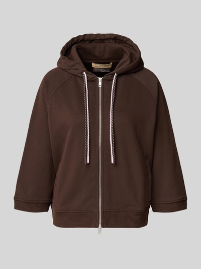 Productfoto, Oversized Sweatjacke met dubbele trekkoord van Smith and Soul, katoenmix, oversized fit, capuchon, tweewegrits, raglanmouw