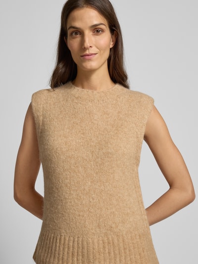 OPUS Pullunder mit gerippten Abschlüssen Modell 'Pucku' Camel 3