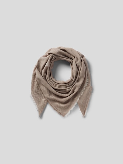 Lala Berlin Schal mit Muster-Mix Taupe 2