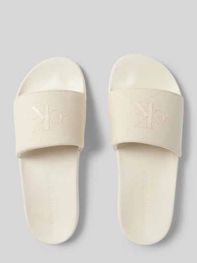 Calvin Klein Jeans Slides mit Label-Print Sand 3