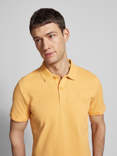 Tom Tailor Regular Fit Poloshirt aus Baumwoll-Piqué mit Logo-Stitching Apricot 3