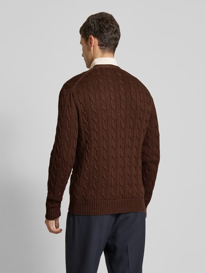 Polo Ralph Lauren Cardigan mit Zopfmuster Camel 5