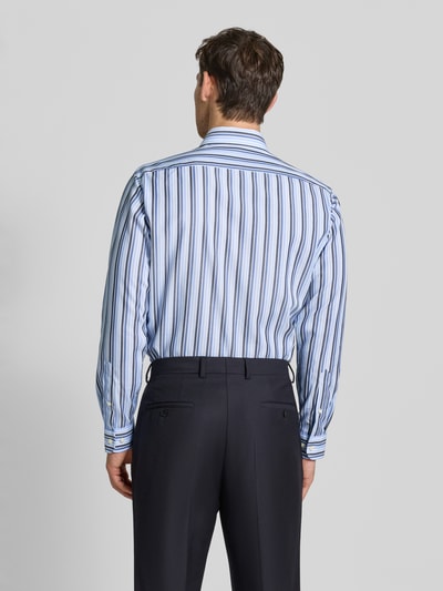 Christian Berg Men Regular Fit Business Hemd aus Baumwolle mit Kentkragen Bleu 5