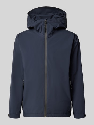 Produktfoto, Jacke mit Kapuze und Reißverschlusstaschen Modell 'CYCLONE' von GOFRANCK aus Reine Baumwolle, Gerader-Schnitt, dunkelblau