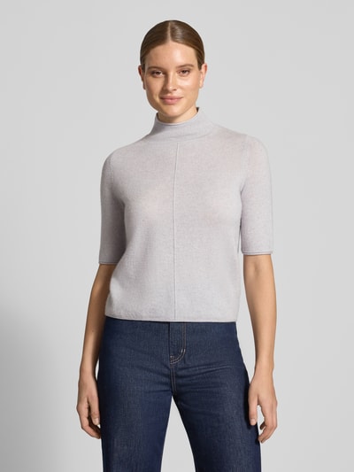 Christian Berg Woman Strickpullover aus Kaschmir mit 1/2-Arm Mittelgrau Melange 4