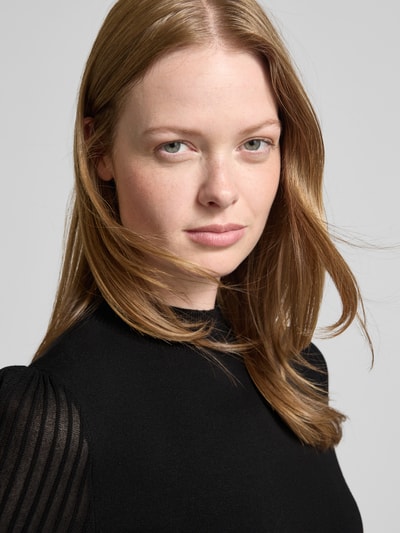 Zero Strickpullover aus Viskose-Mix mit Ballonärmeln Black 3