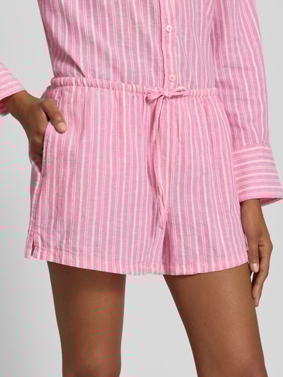 Gina Tricot Relaxed Fit Leinenshorts mit Tunnelzug Rosa 3
