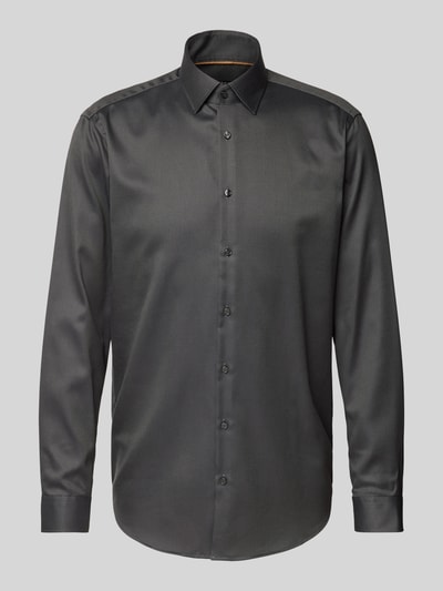 Jake*s Regular Fit Businesshemd in Premiumqualität Anthrazit 2